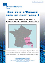 <b>L'Europe prs de chez vous<br>Circonscription Sud-Est</b> (lot de 200 exemplaires)