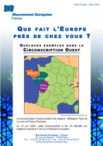 <b>L'Europe prs de chez vous<br>Circonscription Ouest</b> (lot de 200 exemplaires)